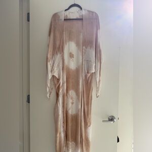 FREE PEOPLE Spellbound Tie Dye Duster/Kimono - Cafe (OS)